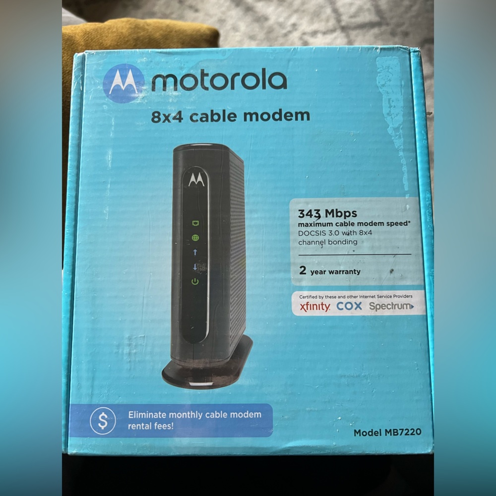 NIB Motorola 8x4 cable modem